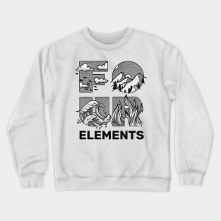 Four Elements Air Earth Water Fire Greek Triangle Symbols Crewneck Sweatshirt